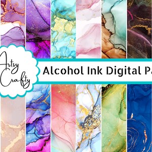 INSTANT DOWNLOAD Alcohol Ink Digital paper for Commercial Use