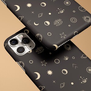 Constellation iPhone 14 13 12 Pro Max Mini Case, Zodiac iPhone 11 Protective Hard Tough Cover, Moon Stars iPhone X XS Max XR Slim Snap Case