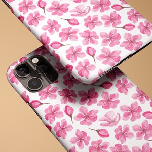 Étui Cherry Blossom iPhone 14 pro max, étui Pink Flowers iPhone 13 Pro, étui Spring Samsung s23, coque Sakura iPhone 11 Pro Max, couverture mignonne