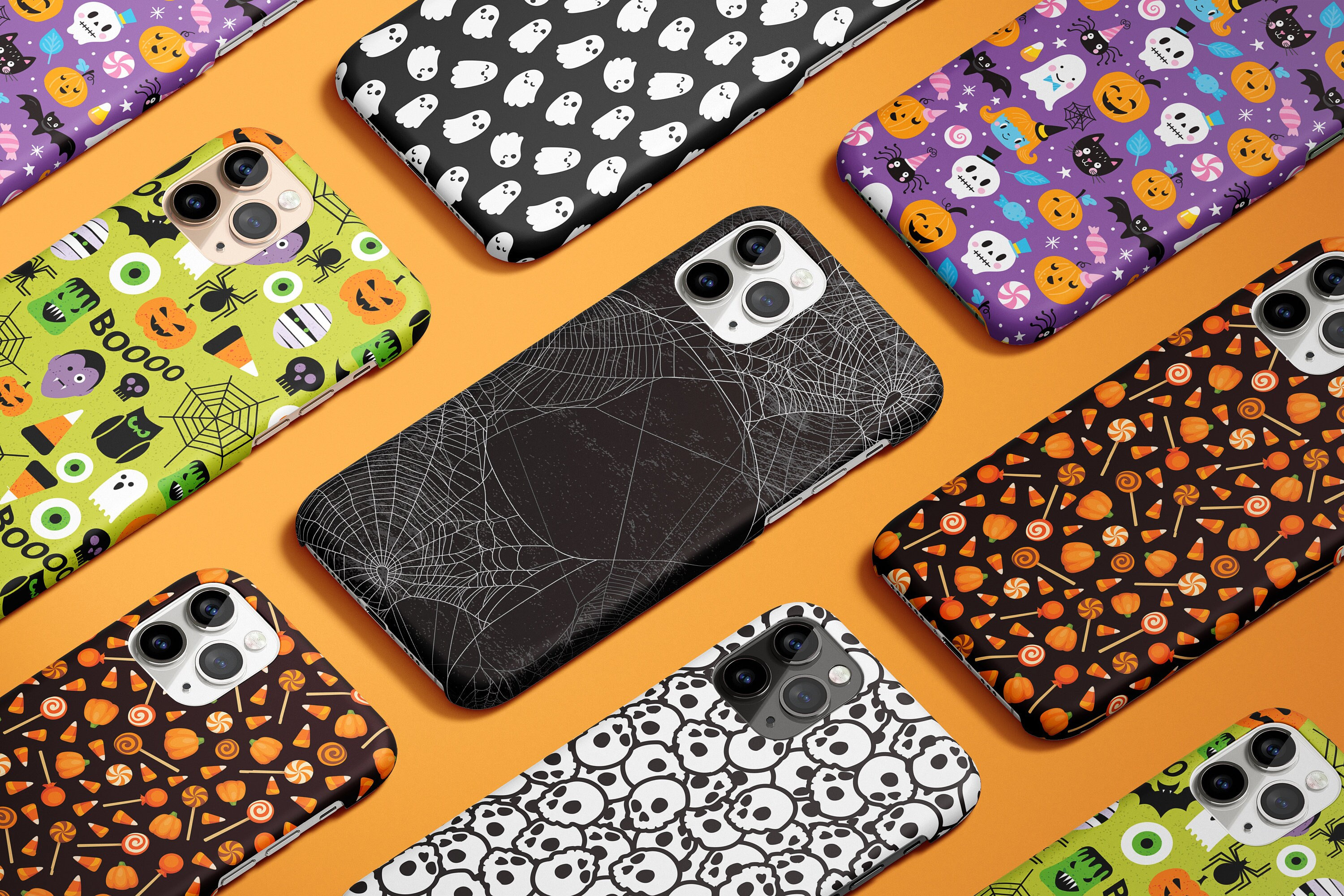 Halloween Ghost Witch iPhone 15 Pro Max Case, Custom Samsung S23 Ultra Plus Hard Tough Case, Cute Halloween Phone Case, Spooky iPhone Case