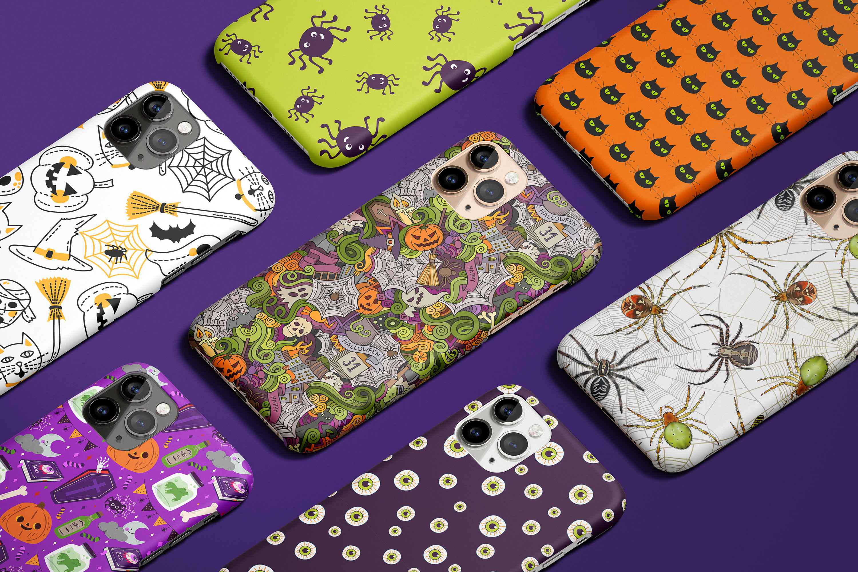 Halloween Ghost Witch iPhone 15 Pro Max Case, Custom Samsung S23 Ultra Plus Hard Tough Case, Cute Halloween Phone Case, Spooky iPhone Case