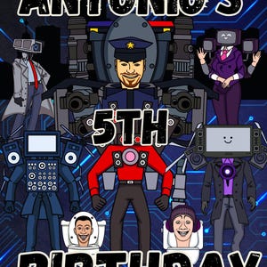 Skibidi Toilet Birthday Shirt Design