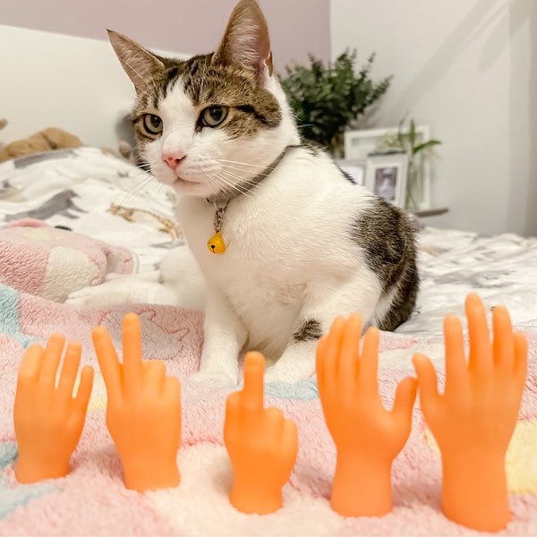 Cat Toys, Finger Puppets, Cat Massage Toys, Cat Massager, Funny Finger Cover, Gift for Cat, Pet Stroking Gift, Finger Hands, Hand Toy