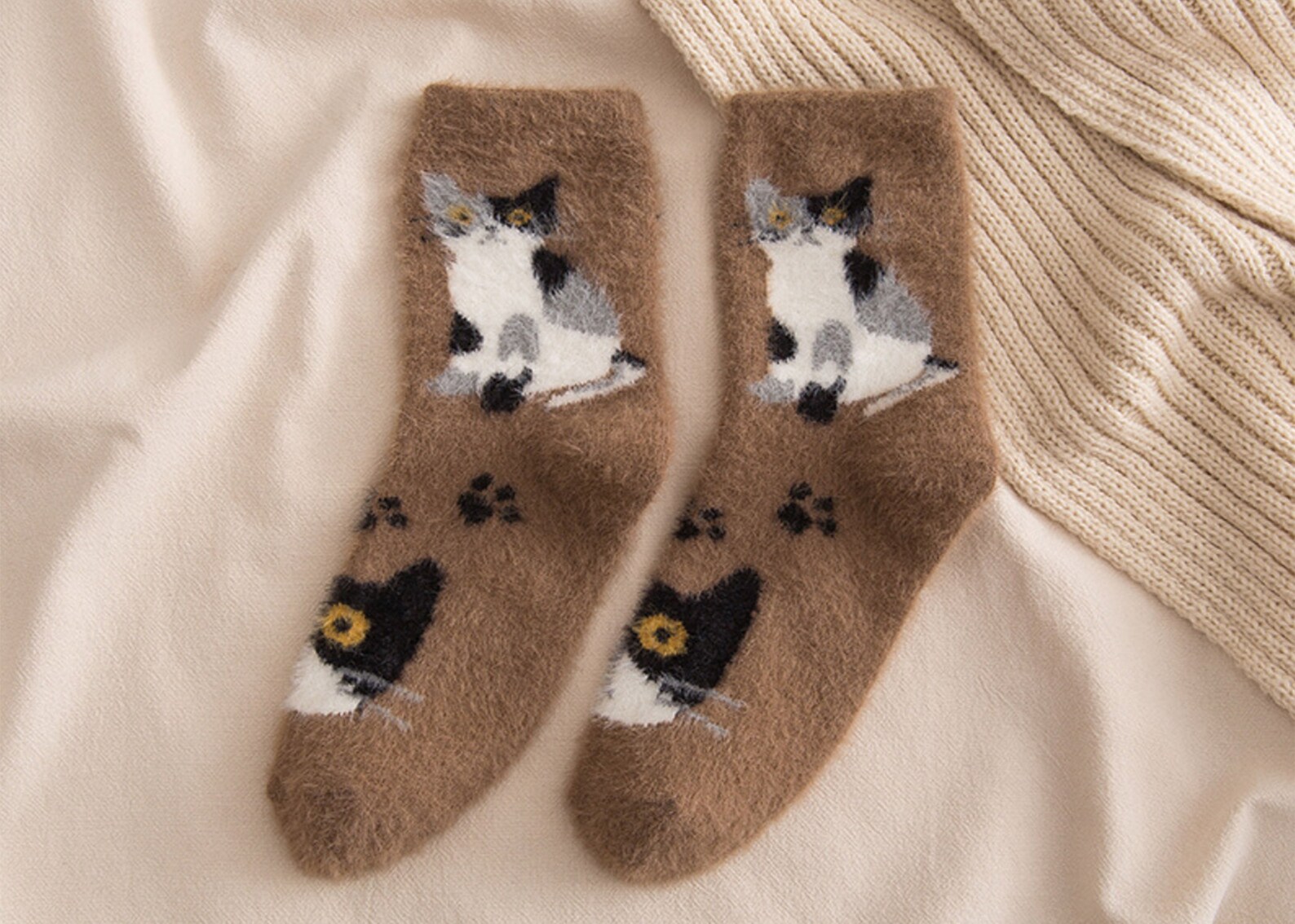 Cat Socks Women Socks Kitten Socks Wool Socks sleeping Etsy
