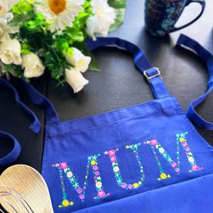 Embroidered Apron, Mothers Day Gift, Made to order, Personalised gift, Australia