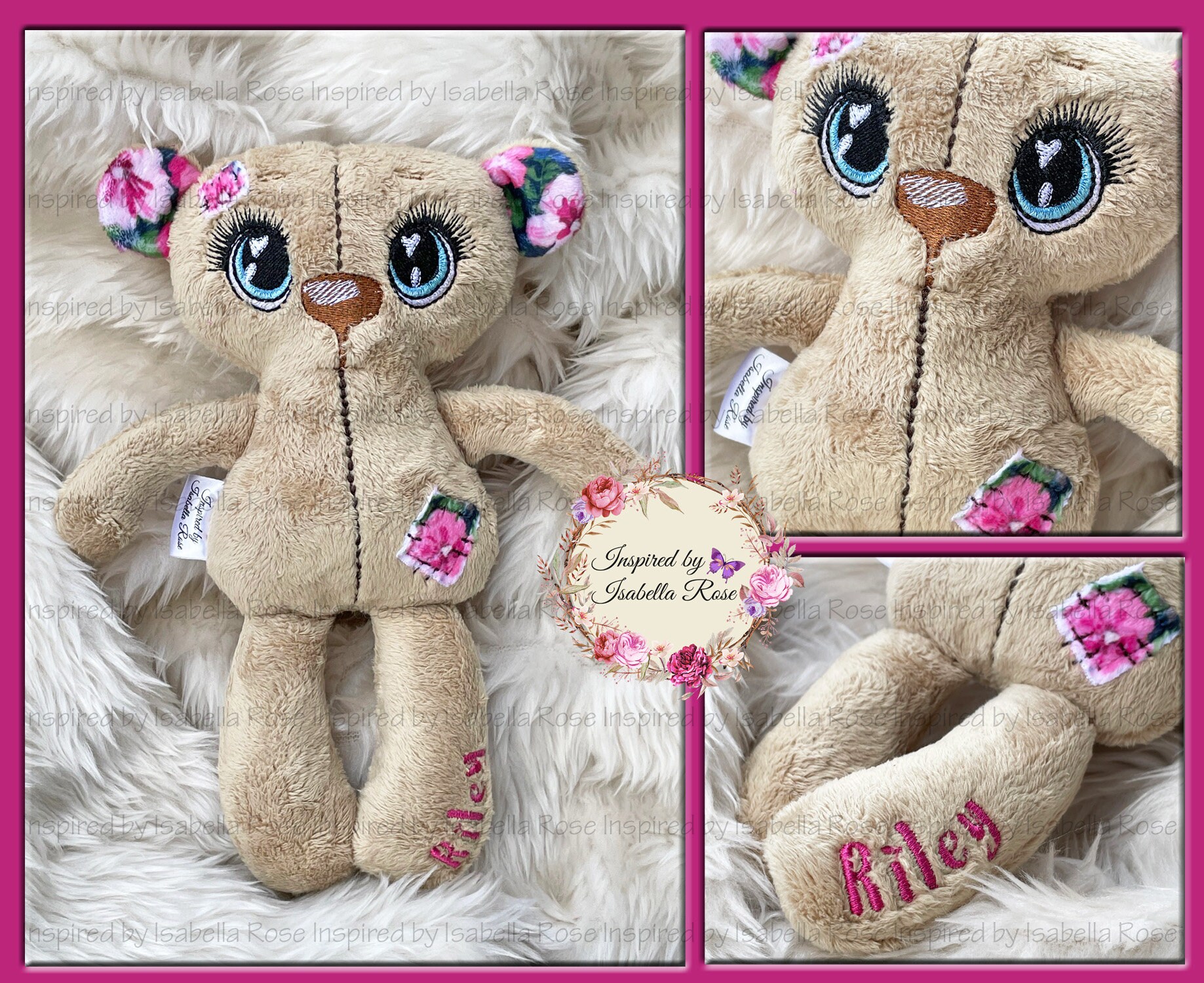 Teddy Plushie Soft Fluffy Toy Personalised Gift Name - Etsy Australia