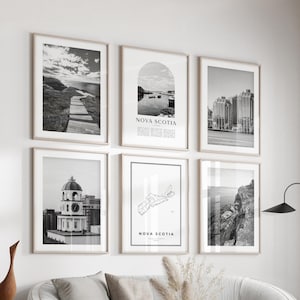 Nova Scotia Gallery Wall Art - Set of 6, Nova Scotia Black and White Photo, Nova Scotia Posters, Nova Scotia Prints, Canada