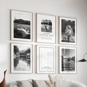 Jasper National Park Gallery Wall Art - Set of 6, Jasper Photo, Jasper Posters, Jasper Prints, National Park, Canada