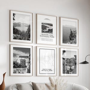 Crater Lake National Park Gallery Wall Art - Set of 6, Crater Lake Photo, Crater Lake Posters, Crater Lake Prints, National Park, Oregon