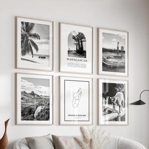 Madagascar Gallery Wall Art - Set of 6, Madagascar Black and White Photo, Madagascar Posters, Madagascar Prints, Africa