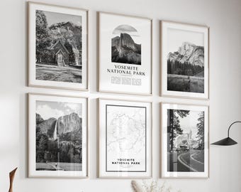 Yosemite National Park Gallery Wall Art - Set of 6, Yosemite Photo, Yosemite Posters, Yosemite Prints, National Park, California