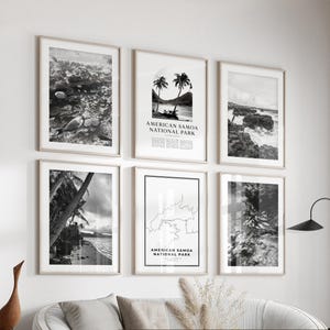 Galeria do Parque Nacional da Samoa Americana - Conjunto de 6, Foto da Samoa Americana, Cartazes da Samoa Americana, Impressões da Samoa Americana, Parque Nacional, EUA