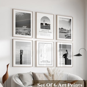 Biscayne National Park Gallery Wall Art - Set di 6, foto del Biscayne National Park, poster di Biscayne, stampe di Biscayne, parco nazionale, Florida