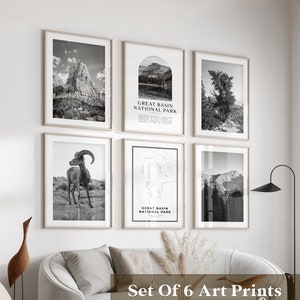 Galerie du parc national du Grand Bassin - Lot de 6, photos Great Basin, affiches Great Basin, estampes Great Basin, parc national, Nevada
