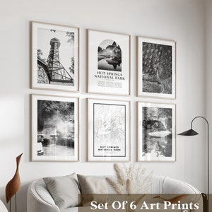 Hot Springs National Park Galerie Wandkunst - 6er Set, Hot Springs Foto, Hot Springs Poster, Hot Springs Drucke, Nationalpark, Arkansas