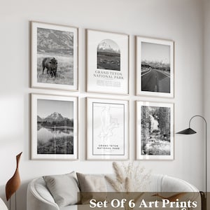 Grand Teton National Park Gallery Wandkunst - 6er-Set, Grand Teton Foto, Grand Teton Poster, Grand Teton Drucke, Nationalpark, Wyoming