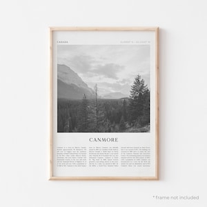 Canmore Art Print, Canmore Poster, Canmore Photo, Canmore Wall Art, Canada, Travel Print, Vintage Poster, Boho Art | NA288