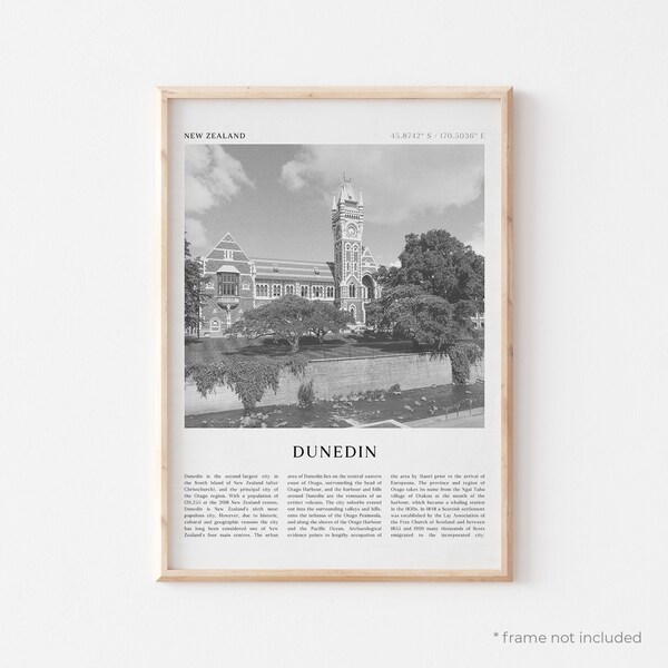 Dunedin New Zealand Poster Etsy