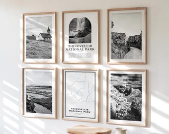 Thingvellir Gallery Wall Art - Set of 6, Thingvellir Photo, Thingvellir Posters, Thingvellir Print Collection, National Park Iceland