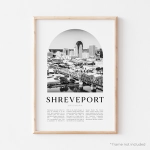 Vintage Style Shreveport Louisiana Skyline Long Sleeve T Shirt by  AwesomeArt