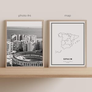 Spain Gallery Wall Art Set of 6 – Black and White Photo Prints image 6
