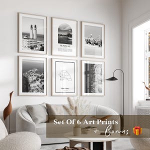 Senegal Gallery Wall Art - Set of 6, Senegal Black and White Photo, Senegal Posters, Senegal Prints, Africa