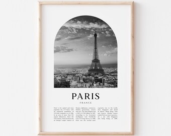 Paris Art Print, Paris Poster, Paris Photo, Paris Wall Art, Paris Black and White, France | EU35M