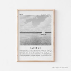 Lake Erie Art Print, Lake Erie poster, Lake Erie foto, Lake Erie kunst aan de muur, Canada, reizen print, vintage poster, bohokunst | NA275