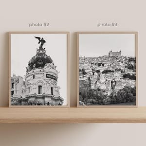 Spain Gallery Wall Art Set of 6 – Black and White Photo Prints image 5