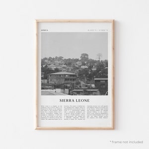 Sierra Leone Art Print, Sierra Leone Poster, Sierra Leone Photo, Sierra Leone Art, Africa, Travel Print, Vintage Poster, Boho Art | AF102