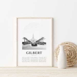 Gilbert Art Print, Gilbert Poster, Gilbert Photo, Gilbert Wall Art, Gilbert Black and White, Arizona US92M image 2