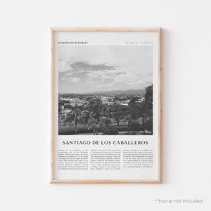 Santiago De Los Caballeros Art Print, Santiago De Los Caballeros Poster, Dominikanische Republik, Reise-Druck, Vintage Poster, Boho Art | CA23