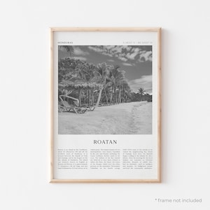 Roatán Art Print, Roatán Poster, Roatán Photo, Roatán Wall Art, Honduras, Travel Print, Vintage Poster, Boho Art | CE18