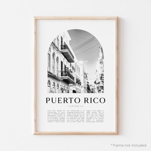 Puerto Rico Art Print, Puerto Rico Poster, Puerto Rico Photo, Puerto Rico Wall Art, Puerto Rico Black and White, Caribbean | CA42M