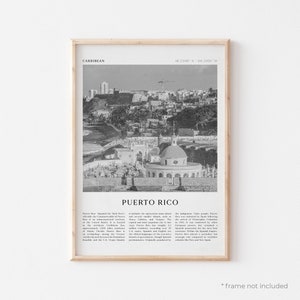Impresión artística de Puerto Rico, póster de Puerto Rico, foto de Puerto Rico, arte mural de Puerto Rico, Caribe, impresión de viaje, póster vintage, arte boho / CA42