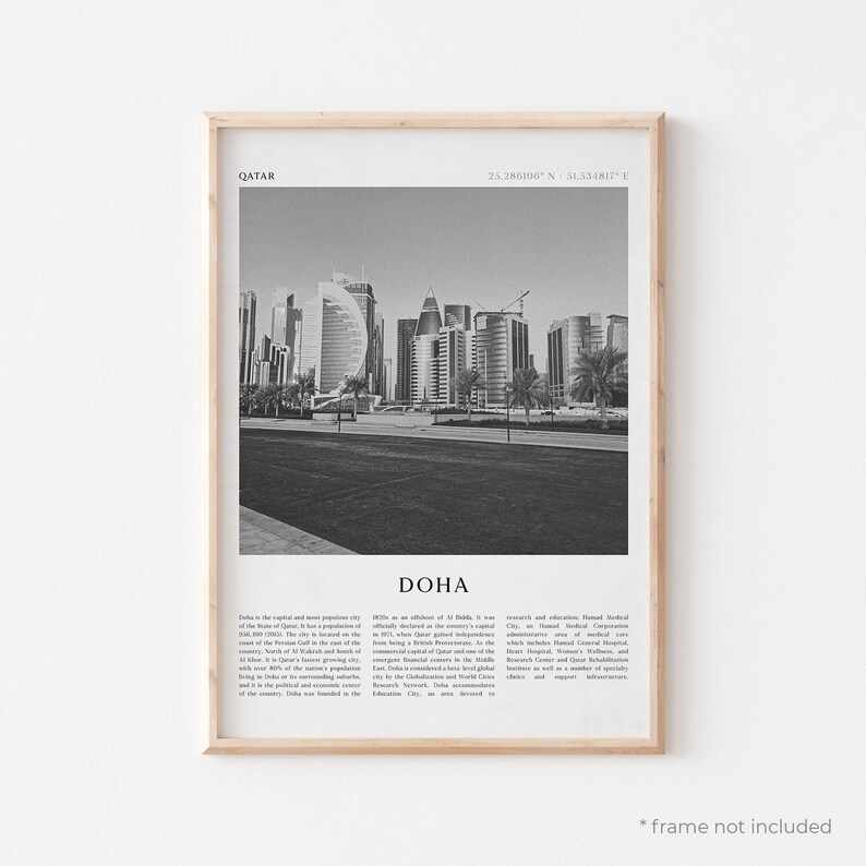 Doha Art Print Doha Poster Doha Photo Doha Wall Art Qatar Etsy