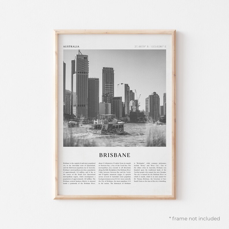 Brisbane Art Print Brisbane Poster Brisbane Photo Brisbane Etsy