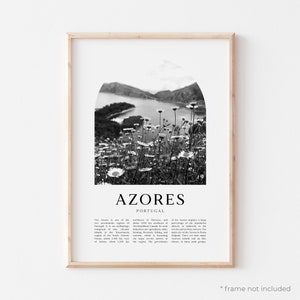 Azoren Kunstdruck, Azoren Poster, Azoren Foto, Azoren Wandbild, Azoren Schwarzweiß, Portugal | EU187M