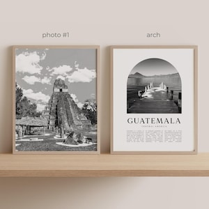 Guatemala Gallery Wall Art - Set of 6, Guatemala Black and White Photo, Guatemala Posters, Guatemala Prints, South America image 4