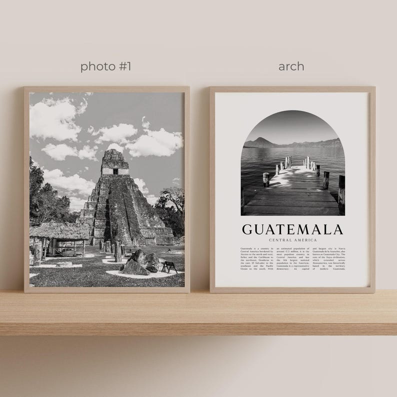 Guatemala Gallery Wall Art - Set of 6, Guatemala Black and White Photo, Guatemala Posters, Guatemala Prints, South America image 4