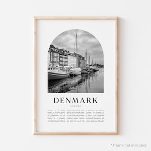 Denmark Art Print, Denmark Poster, Denmark Photo, Denmark Wall Art, Denmark Black and White, Europe | EU25M