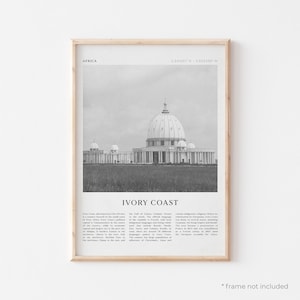 Ivory Coast Art Print, Ivory Coast Poster, Ivory Coast Photo, Ivory Coast Wall Art, Africa, Travel Print, Vintage Poster, Boho Art | AF39