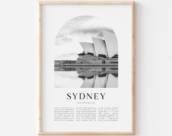 Sydney Art Print, Sydney Poster, Sydney Photo, Sydney Wall Art, Sydney Black and White, Australia | CN03M