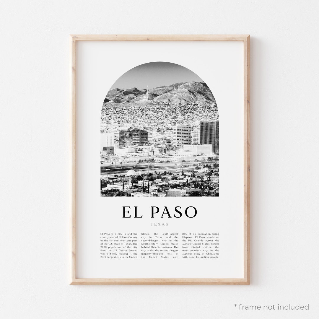 El Paso Art Print, El Paso Poster, El Paso Photo, El Paso Wall Art, El