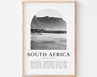 South Africa Art Print, South Africa Poster, South Africa Photo, South Africa Wall Art, South Africa Black and White, Africa | AF106M