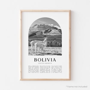 Bolivia Art Print, Bolivia Poster, Bolivia Photo, Bolivia Wall Art, Bolivia Black and White, South America | SA10M