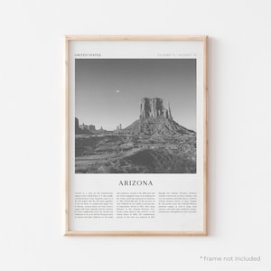 Arizona Art Print, Arizona Poster, Arizona Photo, Arizona Wall Art, United States, Travel Print, Vintage Poster, Boho Art | NA85