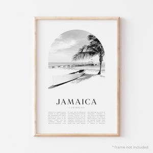 Jamaica Art Print, Jamaica Poster, Jamaica Photo, Jamaica Wall Art, Jamaica Black and White, Caribbean | CA32M