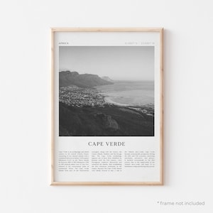 Cape Verde Art Print, Cape Verde Poster, Cape Verde Photo, Cape Verde Wall Art, Africa, Travel Print, Vintage Poster, Boho Art | AF37