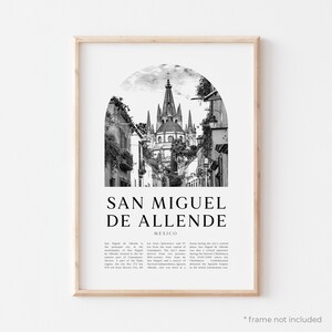 Impresión de arte de San Miguel de Allende, cartel de San Miguel de Allende, foto de San Miguel de Allende, arte de pared de San Miguel de Allende, México / NA204M